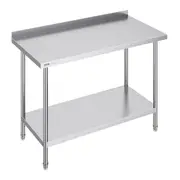 24 x 48 x 36 Inch Stainless Steel Work Table, Commercial Food Prep Worktable Heavy Duty Prep Worktable, Metal Work Table with Adjustable Height for Restaurant, Home and