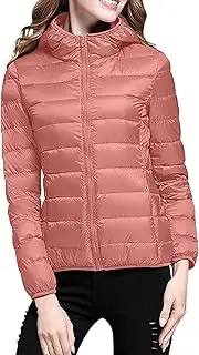 [Valtorixia] Women's Packable Lightweight Full-Zip Puffer Jacket with Hood Quilted Winter Coat