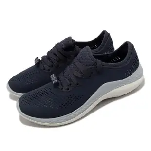 【Crocs】休閒鞋 Literide 360 Pacer W 女鞋 深藍 鞋帶款 支撐 舒適 基本款(2067054TA)