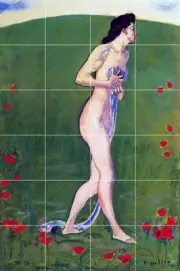 Art Ferdinand Holder Sensation Mural Ceramic Backsplash Bath Tile #2097