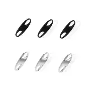 (3P Black+3P White) Zipper Pull Replacement, Premium Zipper 3P black + 3P white