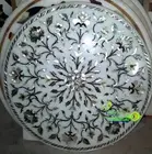 18" Marble Coffee Table Top Sea Shells Floral Work Inlay Art Handmade Home Decor