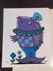 Jim Pollock Phish Purple Clown Fish Screen Print Signed Edition of 250