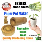 Paper Plant Pot Maker for Seedlings Biodegradable Permaculture Tool from Beech