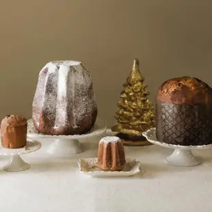 【Loison】義大利 富豪巧克力聖誕蛋糕精美送禮組(富豪巧克力聖誕蛋糕750g+糖漬栗子潘娜多妮聖誕蛋糕100g)(