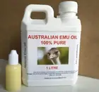 AUSTRALIAN EMU OIL 1 LITRE PLUS FREE 30ML IN DROPPER BOTTLE FREE SHIPPING,