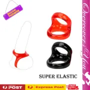 Double Cock Penis Ring Delay Erection Enhancer Male Sex Toy Adult AU