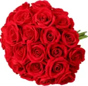 30 Pcs 30 Pcs Velvet Roses Artificial Flowers Long Stem 4 Inch Large Fake Red Ro