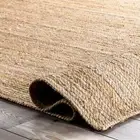 Rug Jute Rectangle Handmade Natural Home Decor Runner Braided style Carpet Rug