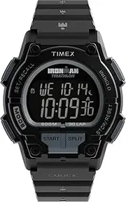 [Timex] Men's Ironman Shock Endure 42mm Watch - Black Strap Digital Dial Black Case, Black, Black, strap