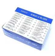100 Pcs Surgical Sterile Scalpel Handle Blades Knife #16 Carbon Steel