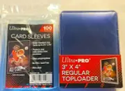 ULTRA PRO 25 Standard Toploader &100 Soft Sleeves FOOTBALL BASEBALL TOP LOADER