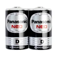 在飛比找樂天市場購物網優惠-國際牌 Panasonic 1號 電池 碳鋅電池 黑色 2入