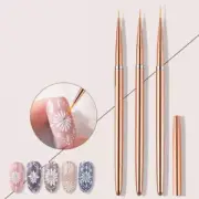 3PCS Nail Art Pen Dotting Painting Drawing UV Gel Liner Polish Brush To BU L3