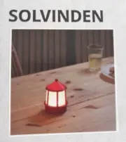 SOLVINDEN LED House Plastic Red 5" Decorative Light Table Battery Operated