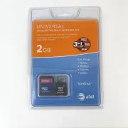 AT&T Universal NEW SanDisk microSD Mobile Memory Kit 2 GB