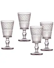 Godinger Helena Pink Goblet Glasses (Set of 4)