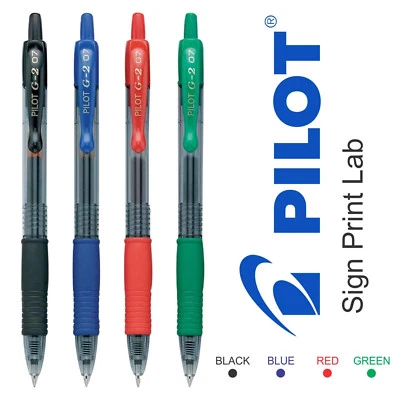 Pilot G2 07 Rollerball Pen 0.7mm Retractable Gel Ink - All Colors Available