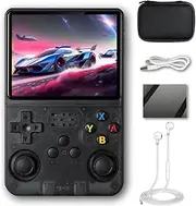 EWDGOES R36S Handheld Game Console 3.5 inch Preinstalled Emulator System Transparent Black