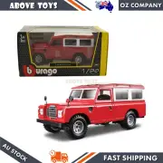 Bburago 1:24 Scale 1958 Land Rover Series II Red Diecast Car Model Kids Toy Gift