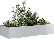Raised Garden Bed, Elevated Planter Box Plant Container 200x80x40 cm Galvanised Steel