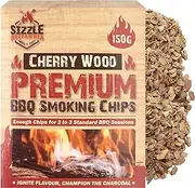 Cherry Wood Chips for Smoking Food 150g | Smoking Wood Chips | Cherry Wood Chunks | Smoker Pellets for Grilling | BBQ Wood Chips for Smoking | Wood for Smoking Meat | Smoker Chips for Oven, Woodfire