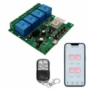 Zigbee Tuya Smart 4 Channel Smart Relay Module with 433RF Remote Control USB ...