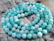 Natural Amazonite, 3mm, Faceted, Approx 140pce, Free postage. Oz Seller