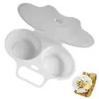 Microwave Egg Cooker 2-Cavity Hard Boiled Egg Maker Egg Steamer Save Time