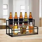 Coffee Syrup Rack Organizer 2 Tier Wine Rack for Bar Spice Rack Seasoning