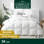Giselle Bedding 700GSM Duck Down Feather Quilt Super King