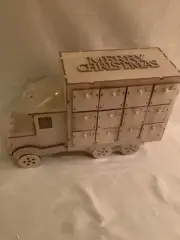 Truck Advent Wooden Calendar DIY Paint Project Christmas NEW