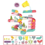 Catzon 72Pcs Bath Toy for Kids Ages 4-8 Wall Bathtub Water Polo Slide Detachable Shower Gift