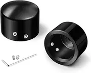 [Benlari] Black Axle Nut Cover Front Axle Cap Compatible for Harley Davidson Touring Softail Sportster Dyna Trike Electra Street Road Glide Road King Fat Boy 2002-2019