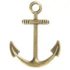 Anchor & Fish Hook Charm Pendants for Beading, Jewelry Making Gold Silver Bronze