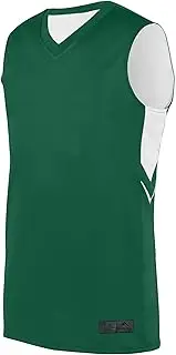 [Augusta Sportswear] Augusta 1167 Youth Alley-Oop Reversible Jersey Dark Green/White L