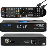 Octagon SFX6018 S2+IP no WiFi H.265 HEVC 1x DVB-S2 HD E2 Linux Smart Receiver, Satellite Receiver with Recording Function, Card Reader, YouTube, Web Radio, EasyMouse HDMI Cable, Black