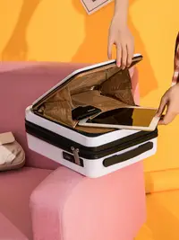 在飛比找樂天市場購物網優惠-小型輕便16寸復古密碼手提箱男女行李箱登機迷你韓版收納小旅行
