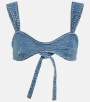 [Magda Butrym] Magda Butrym Denim bra top AU 10 blue