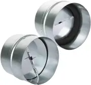 4 Inch Backdraft Damper, 2PCS Inline Springs Loaded Backflow Preventer Backflow