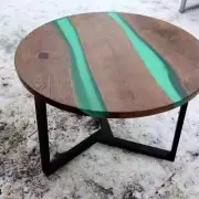 Round Epoxy Resin Center Table Top Handmade Custom Table Home Decor