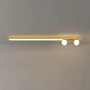 TONFON Modern Linear Ceiling Lamp with Acrylic Ball Spotlight, 15W LED Ceiling Light Long Strip Ceiling Light Fixture for Hallway Balcony Entryway Foyer Stairwell Aisle Loft Restaurant Chandelier(Gold