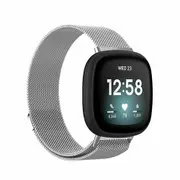 For Fitbit Versa 4 /Versa 3 Replacement Band Milanese Magnetic Wristband Watch Strap (Gold-Large Size)