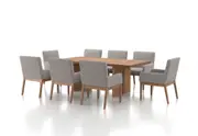 SORVINO 9 Piece Dining Suite with Lazarus Dining Chairs