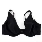 New Soma Essentials Unlined Plunge Bra Size 38DD Underwire Solid Black Seamless