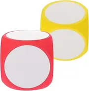 WESIEVYA 2pcs Large Blank Dry Erase Dice Jumbo Game Dice Props for Crafting and Fun Activities Bright for Parties Education and Lawn Games