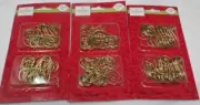 3 NIP Holiday Inspiration Gold Metal Enhancer Ornament Hooks 120 Hooks Total