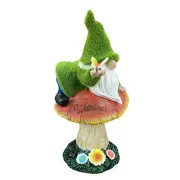 Gnome Dwarf Statues Solar Powered LED Light Outdoor Decor Home Garden Figurines