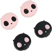 GeekShare Cute Thumb Grip Caps for PS5 Controller, Thumbsticks Cover Set Compatible with Switch Pro Controller and PS4 PS5 Controller, 4Pcs - Pink Skull