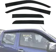 AUSGO Weathershields Compatible with Isuzu D-MAX DMAX Dual Cab 2008-2012, Luxury Weather Shields Window Visors Wind Deflectors Sun Rain Guard 4PCS Set